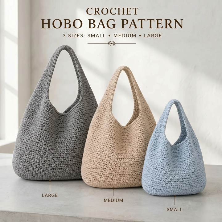 3 in 1 Relaxed Tote Bag Crochet Pattern