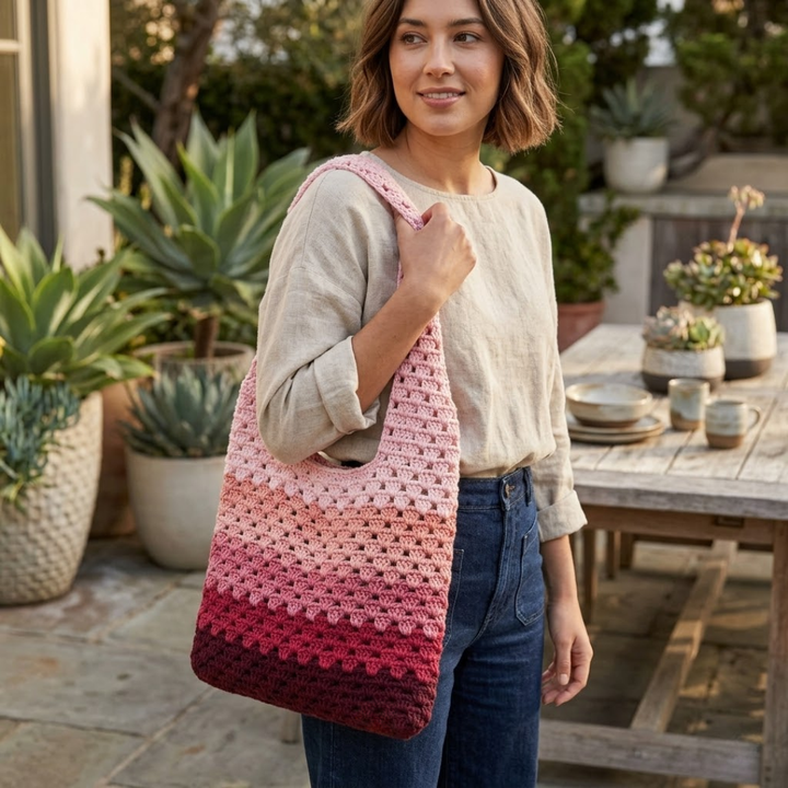 Beginner Friendly Granny Stitch Tote Bag Crochet Pattern