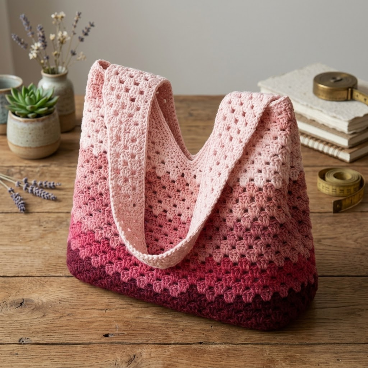 Beginner Friendly Granny Stitch Tote Bag Crochet Pattern