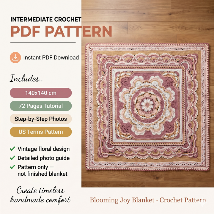 Blooming Joy Crochet Blanket Pattern