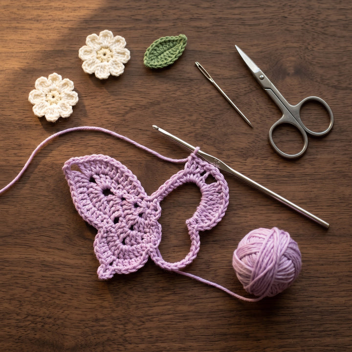 3D Butterfly Meadow Baby Blanket Crochet Pattern