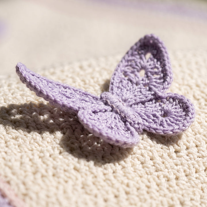3D Butterfly Meadow Baby Blanket Crochet Pattern