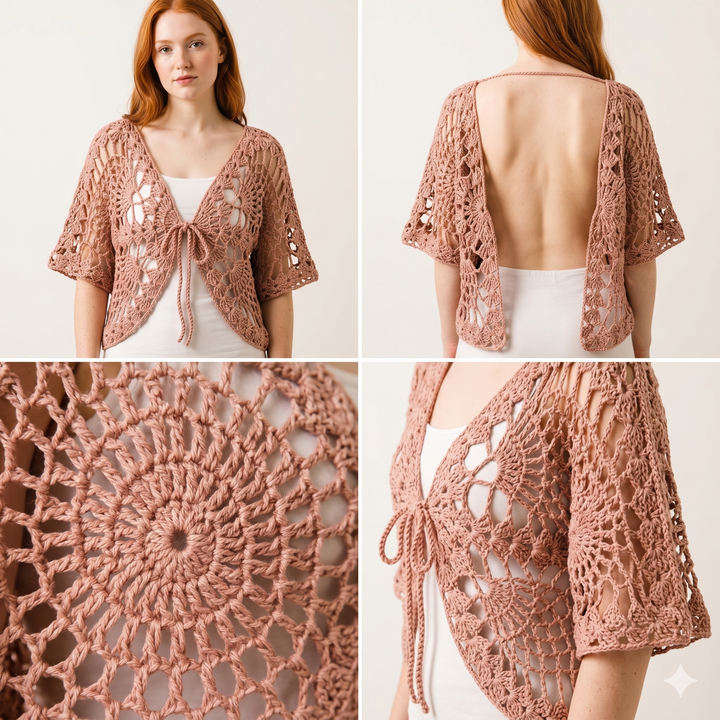 Butterfly Wing Cardigan Crochet Pattern V2