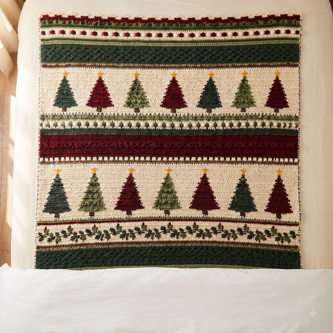 Christmas Tree Blanket Crochet Pattern