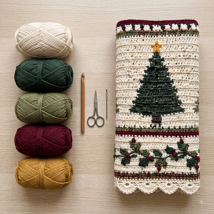 Christmas Tree Blanket Crochet Pattern