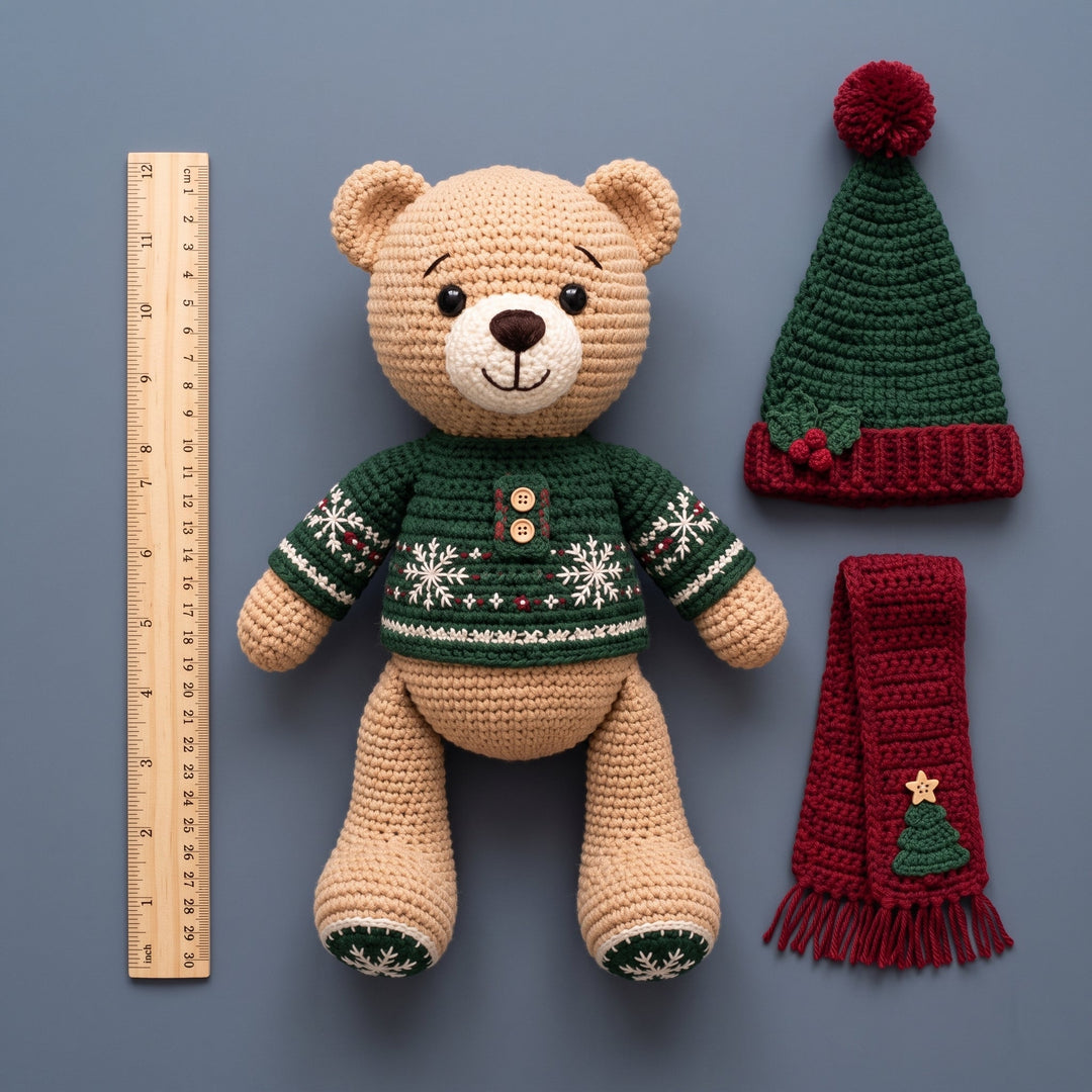 Christmas Bear Amigurumi Crochet Pattern