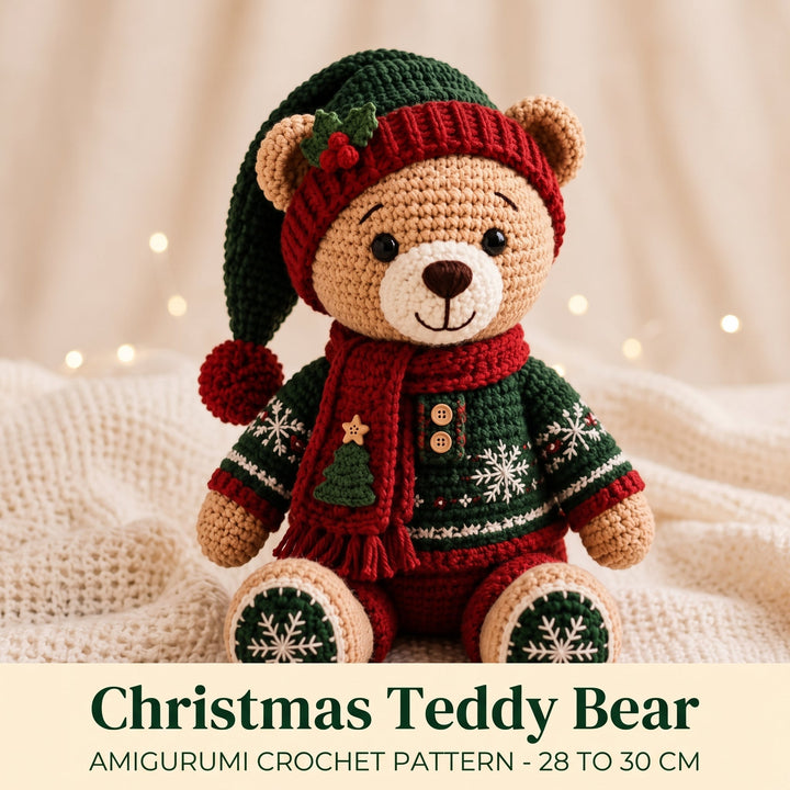 Christmas Bear Amigurumi Crochet Pattern