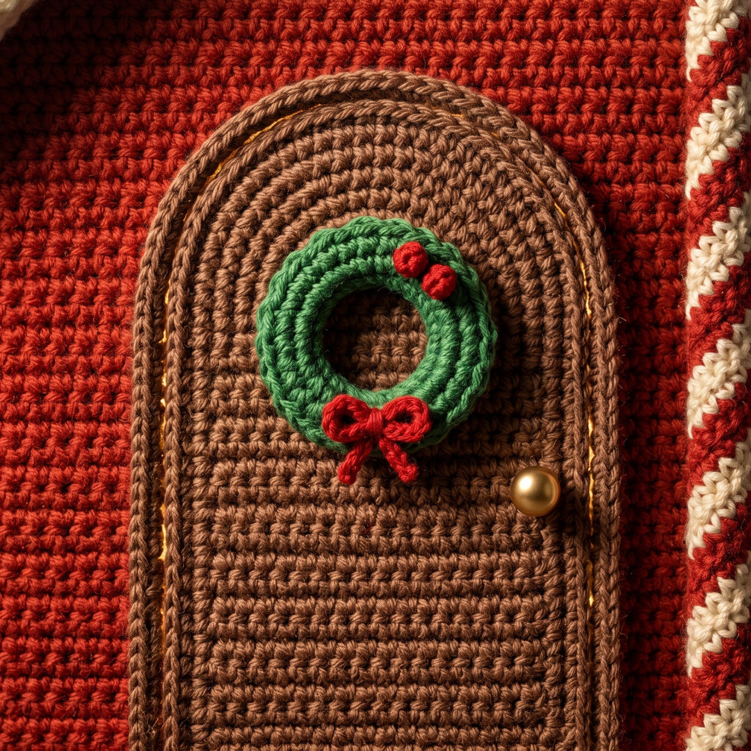 Lighted Christmas Cottage Crochet Pattern V2