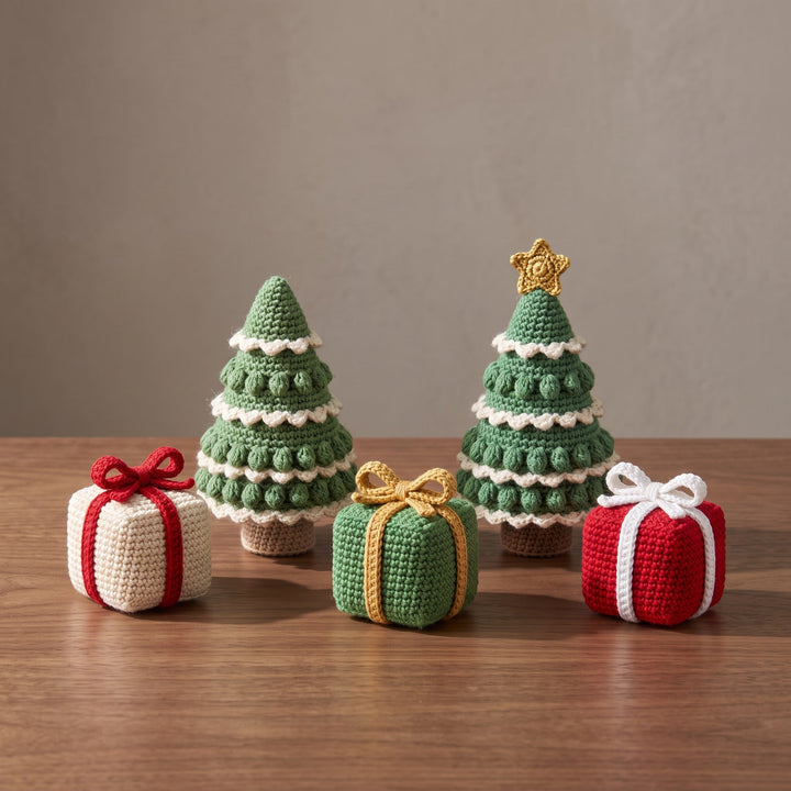 Lighted Christmas Cottage Crochet Pattern V2