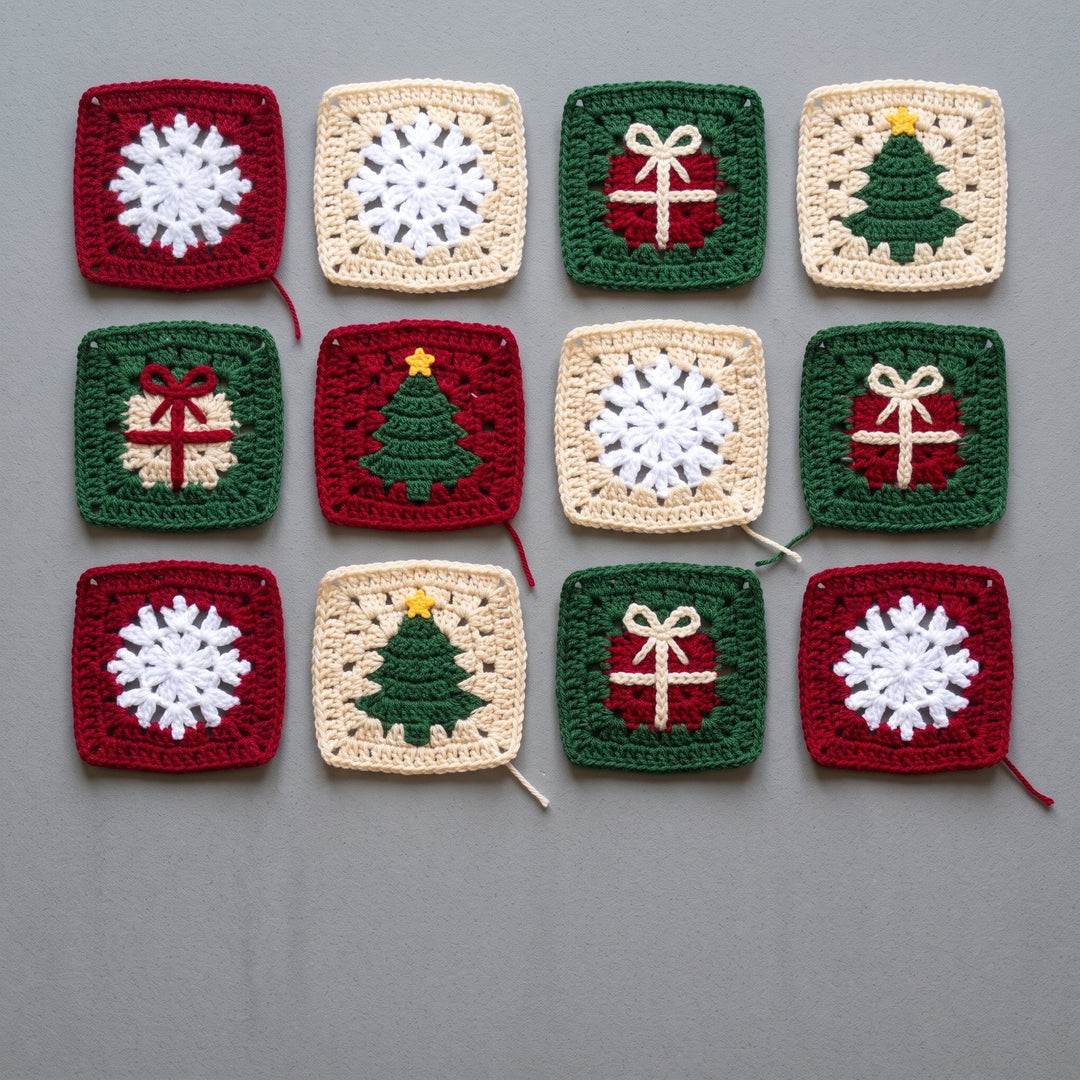 Christmas Granny Square Cardigan Crochet Pattern