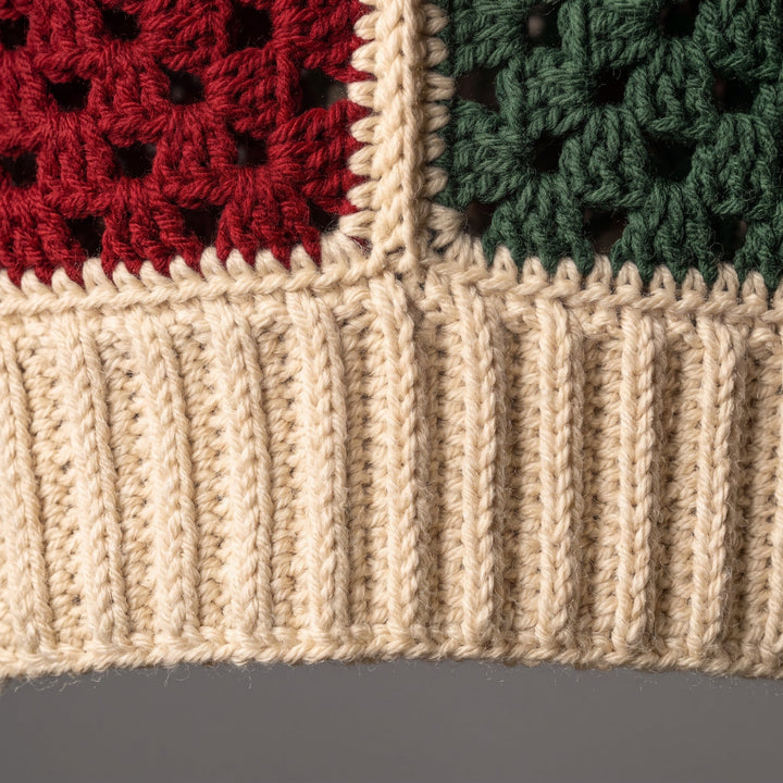 Christmas Granny Square Cardigan Crochet Pattern