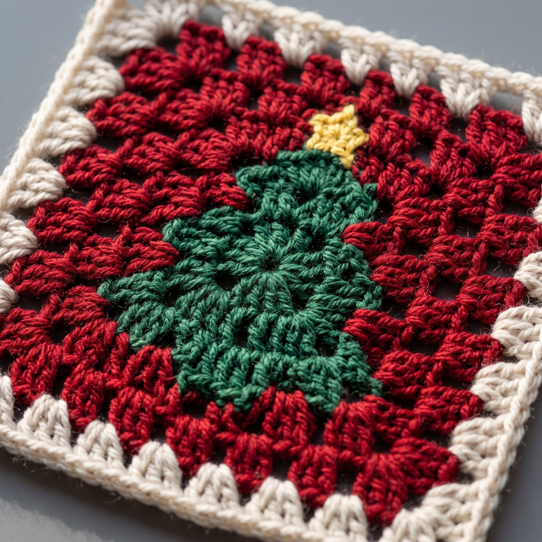 Christmas Granny Square Cardigan Crochet Pattern