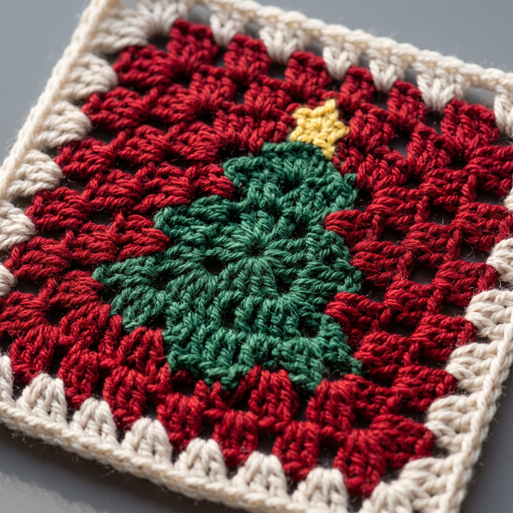 Christmas Granny Square Cardigan Crochet Pattern