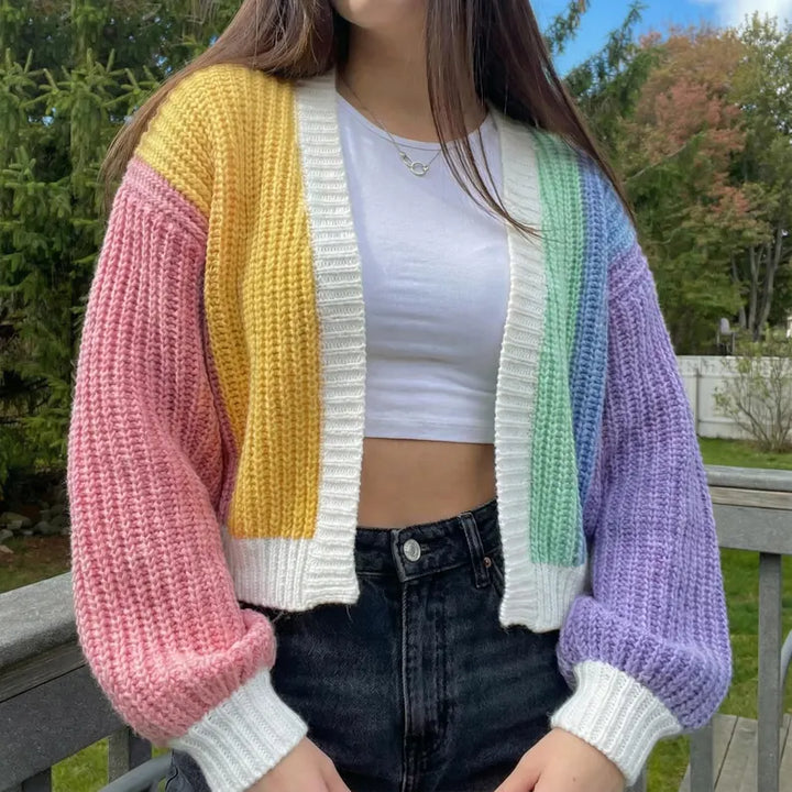 Colorful Striped Cardigan Crochet Pattern