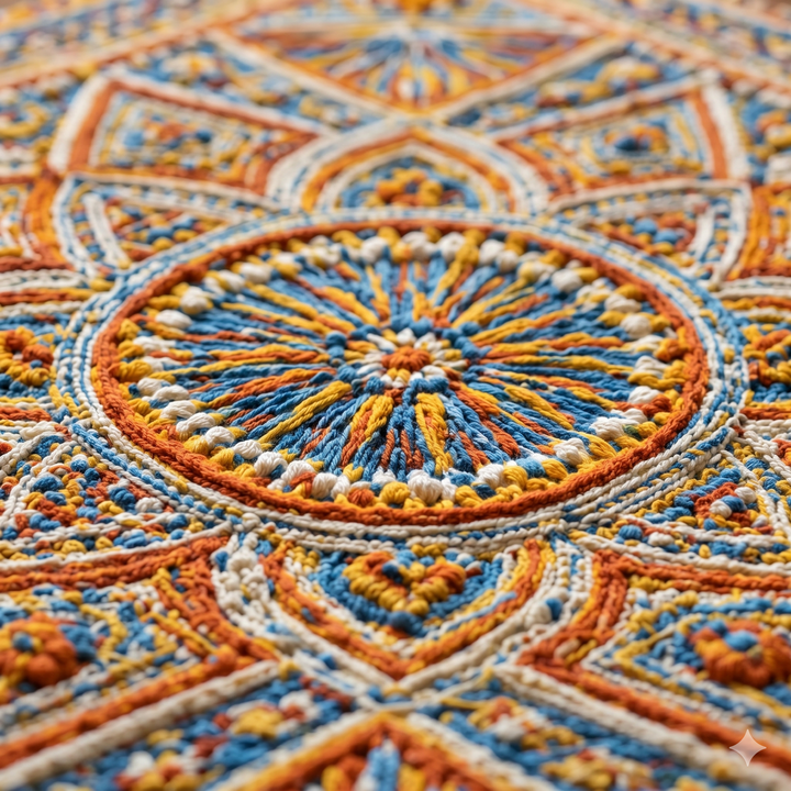 Boho Mandala Crochet Blanket Pattern