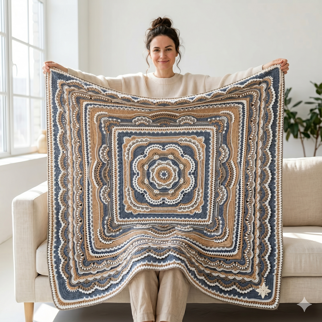 Floral Fantasia Blanket Crochet Pattern V2