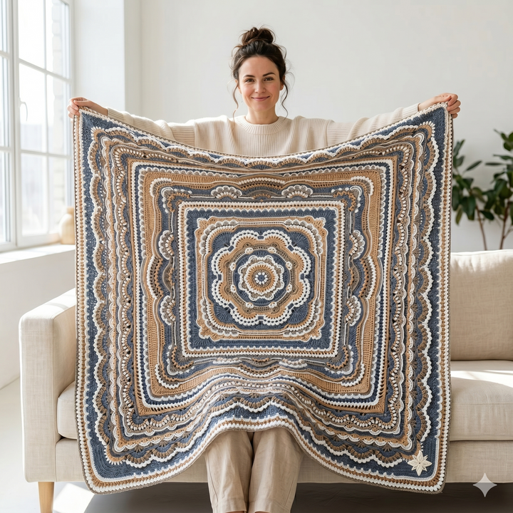 Floral Fantasia Blanket Crochet Pattern V2