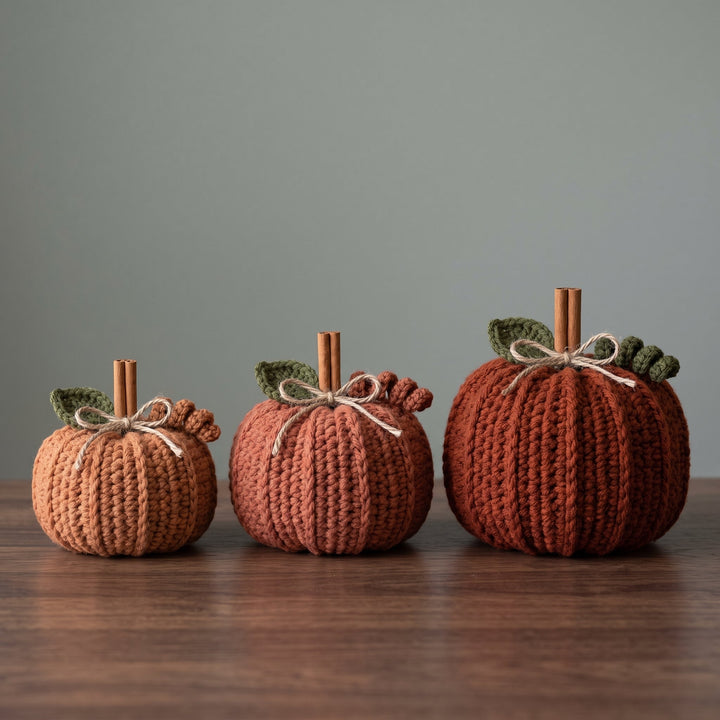 Chunky Crochet Pumpkin Pattern 3 Sizes