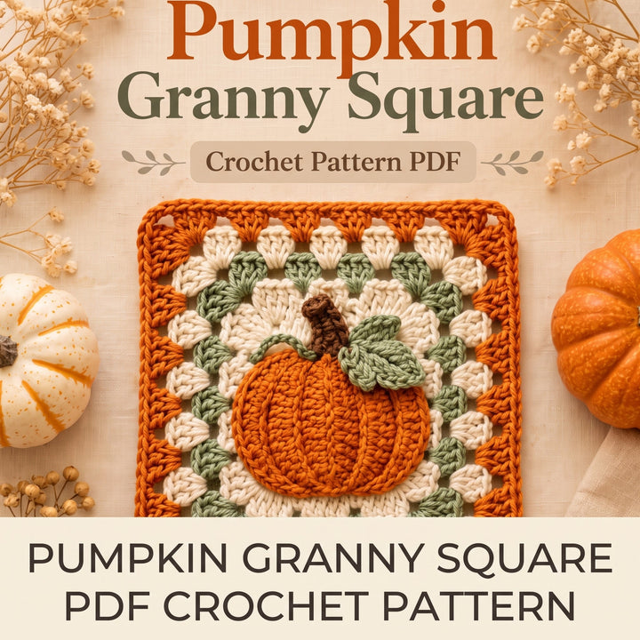 Pumpkin Granny Square Crochet Pattern