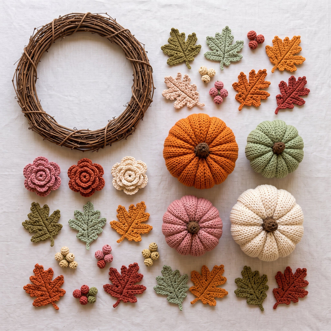 Fall Wreath Crochet Pattern V2
