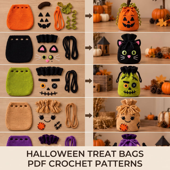 5-in-1 Halloween Treat Bag Pattern
