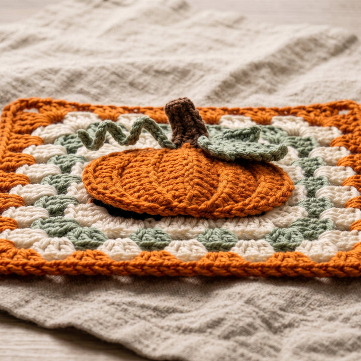 Pumpkin Granny Square Crochet Pattern
