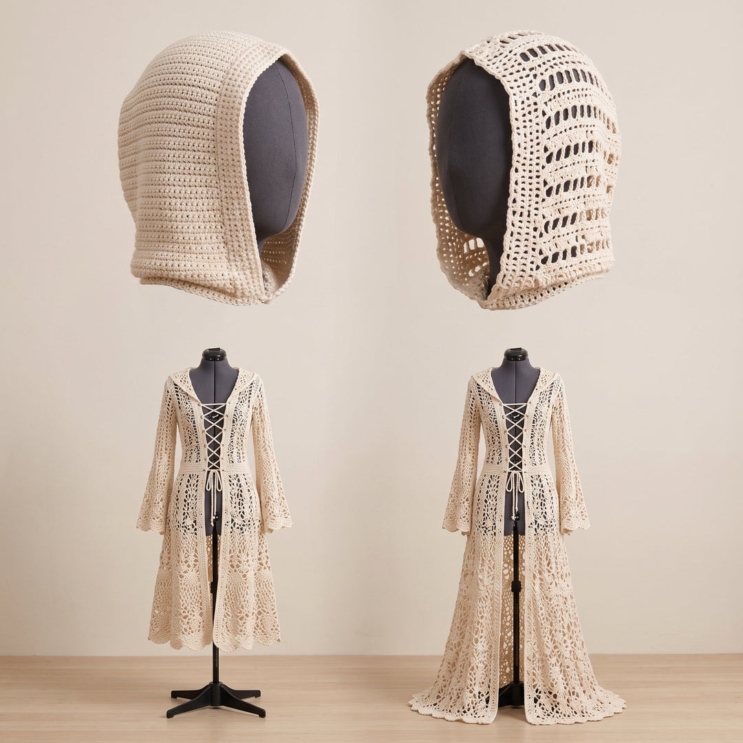 Fairy Queen Coat, Pineapple Lace Hooded Duster, 5 Sizes