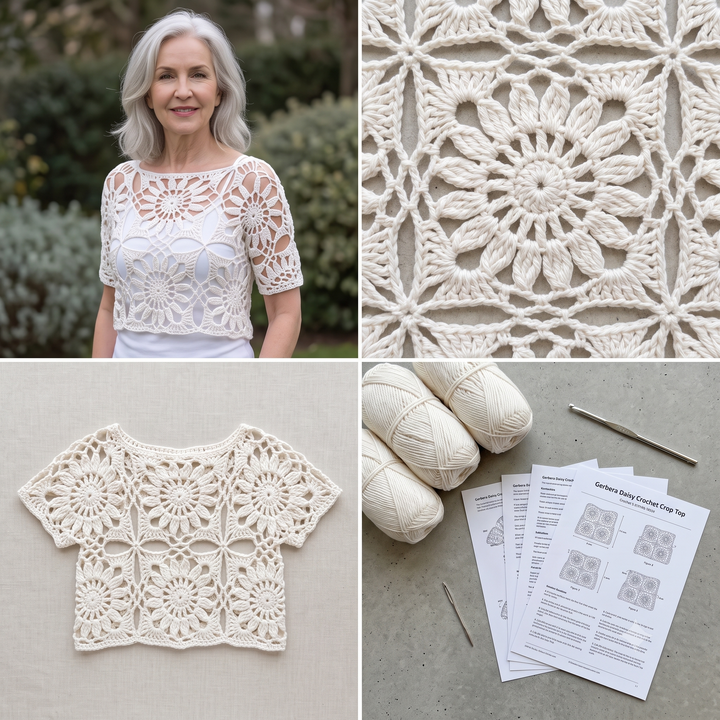 Gerbera Daisy Crochet Top Pattern