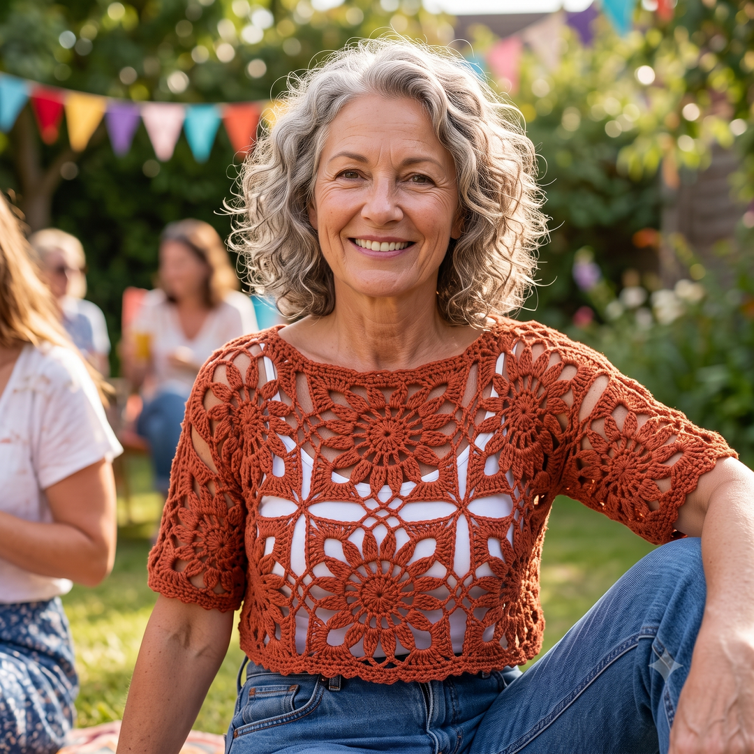 Gerbera Daisy Crochet Top Pattern