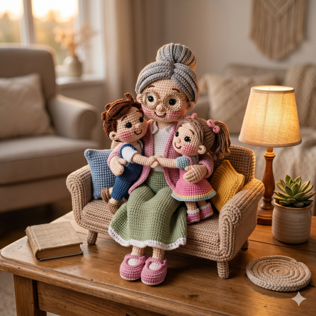 Grandma & Grandkids Amigurumi Pattern