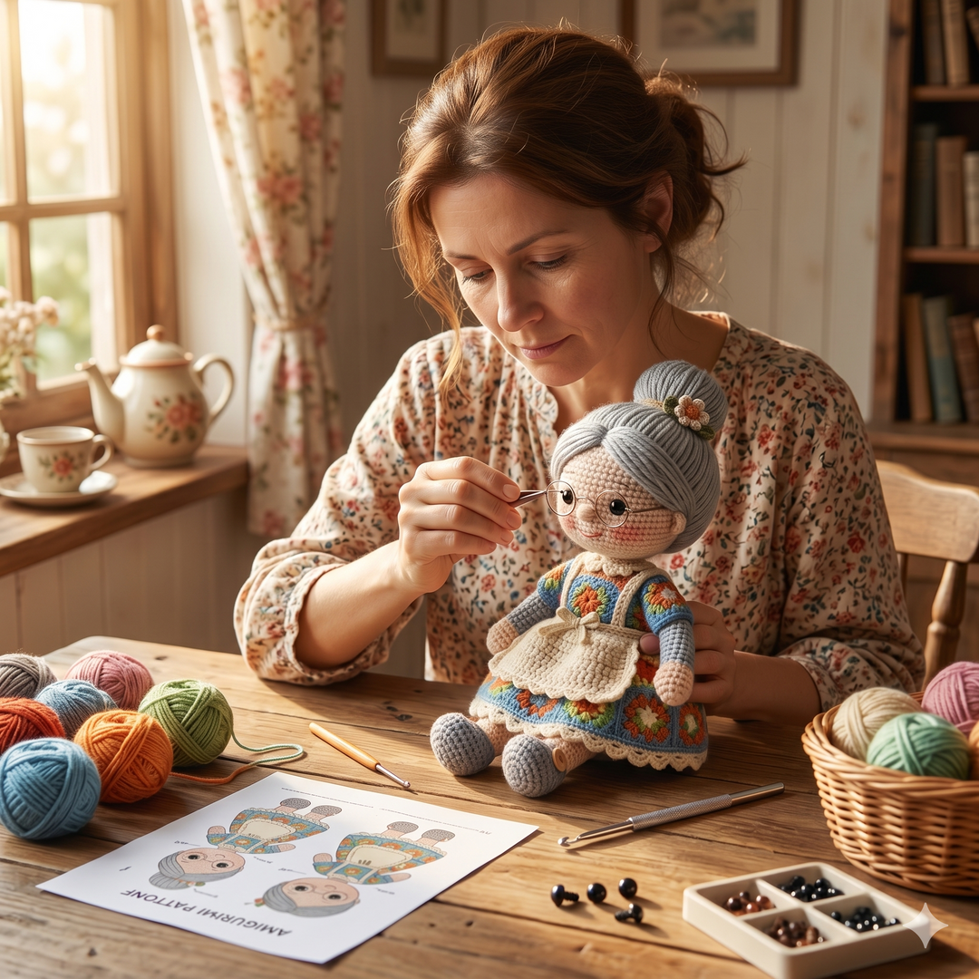 Granny Amigurumi Crochet Pattern – Grandma Doll PDF Tutorial