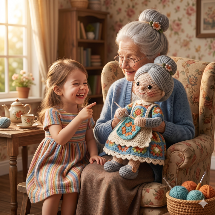 Granny Amigurumi Crochet Pattern – Grandma Doll PDF Tutorial