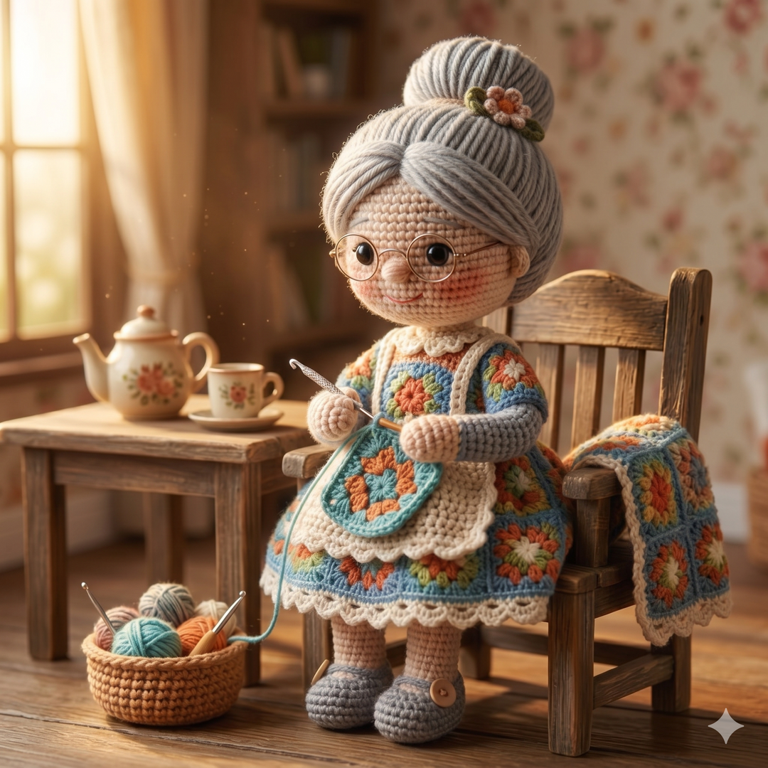 Granny Amigurumi Crochet Pattern – Grandma Doll PDF Tutorial