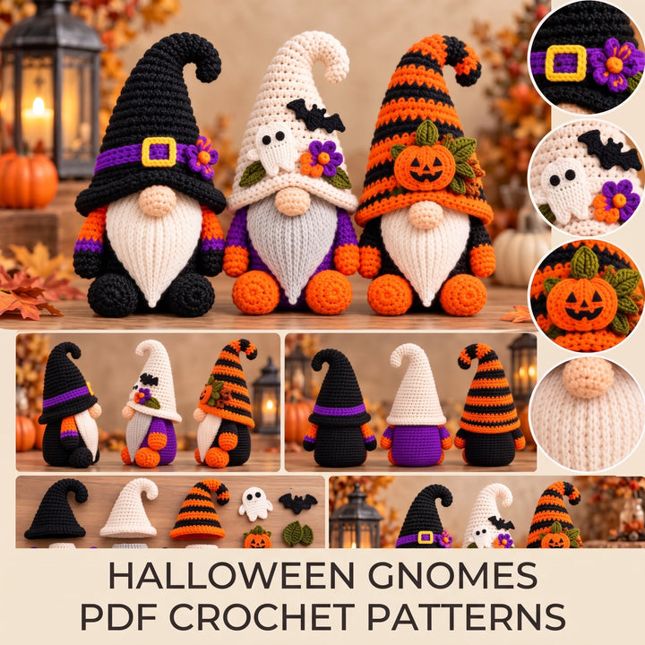 3-in-1 Halloween Gnome Pattern