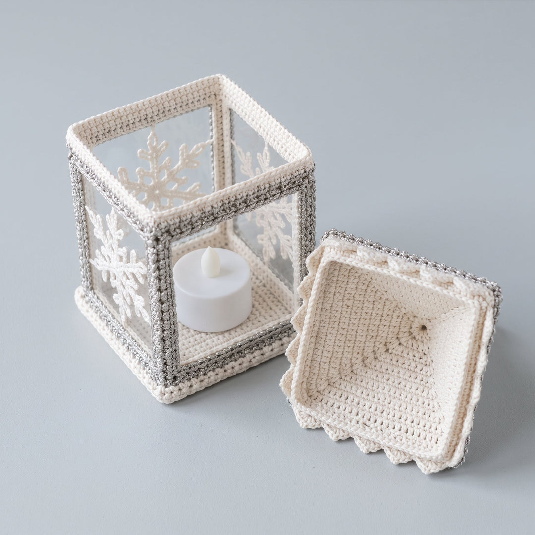 Snowflake Lace Crochet Lantern Pattern