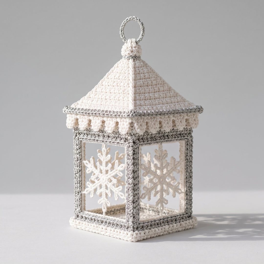 Snowflake Lace Crochet Lantern Pattern
