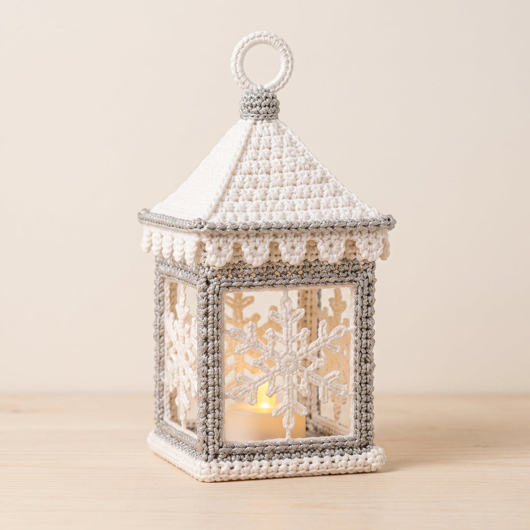 Snowflake Lace Crochet Lantern Pattern
