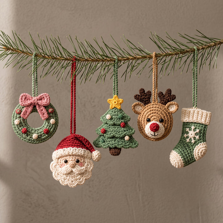 Christmas Ornament Crochet Pattern Set