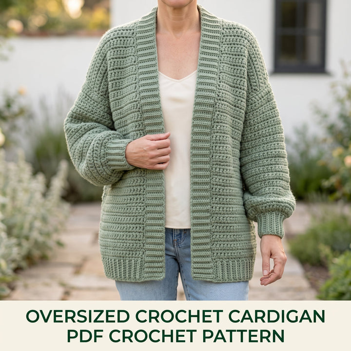 Easy Oversized Cardigan Crochet Pattern