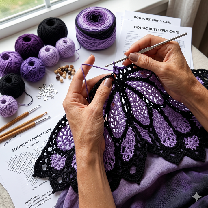 Butterfly Cardigan Crochet Pattern XS-5XL