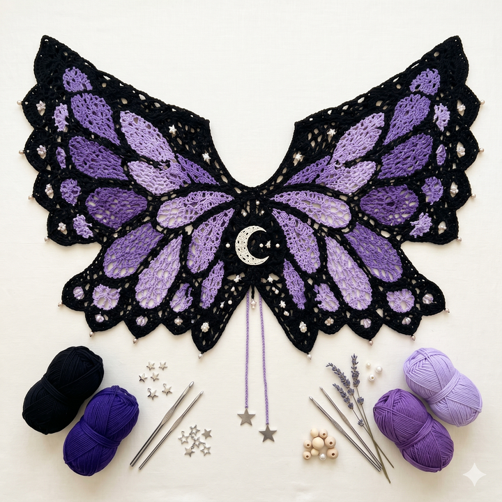 Butterfly Cardigan Crochet Pattern XS-5XL