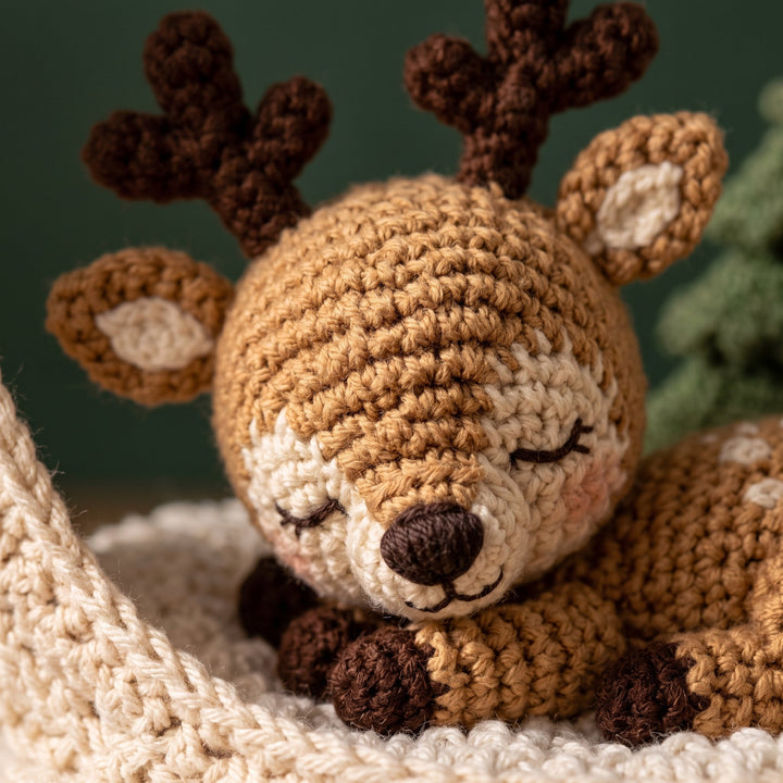 Reindeer Snow Globe Crochet Ornament Pattern