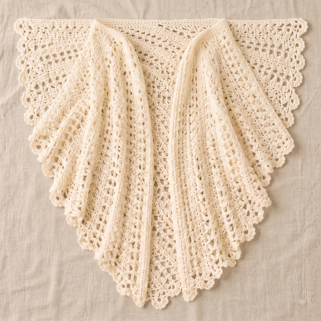 Lace Kimono Shawl Crochet Pattern V2