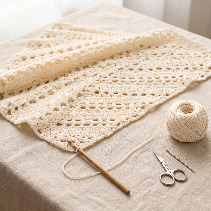 Lace Kimono Shawl Crochet Pattern V2