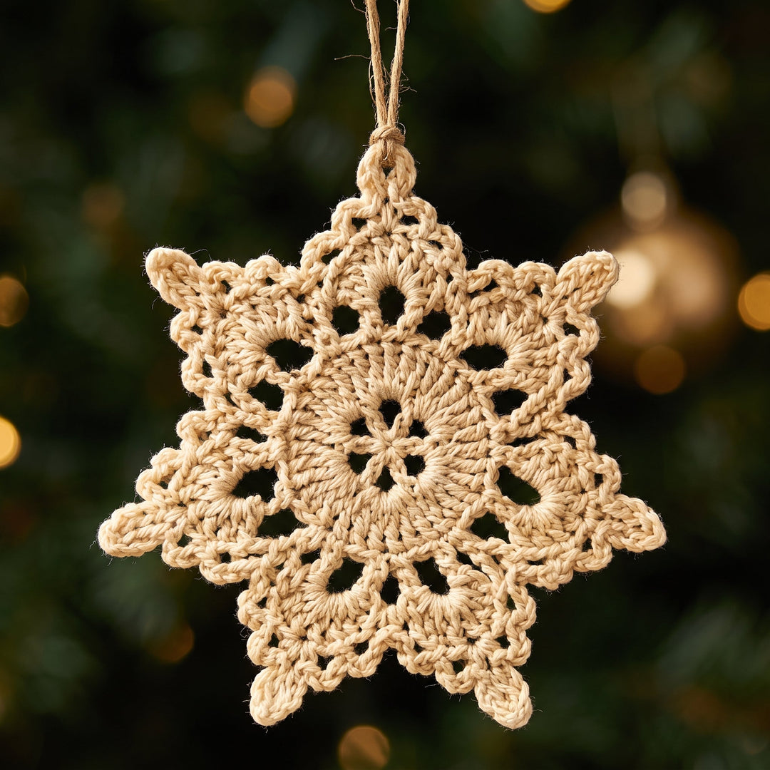 Lace Snowflake Crochet Ornament Pattern