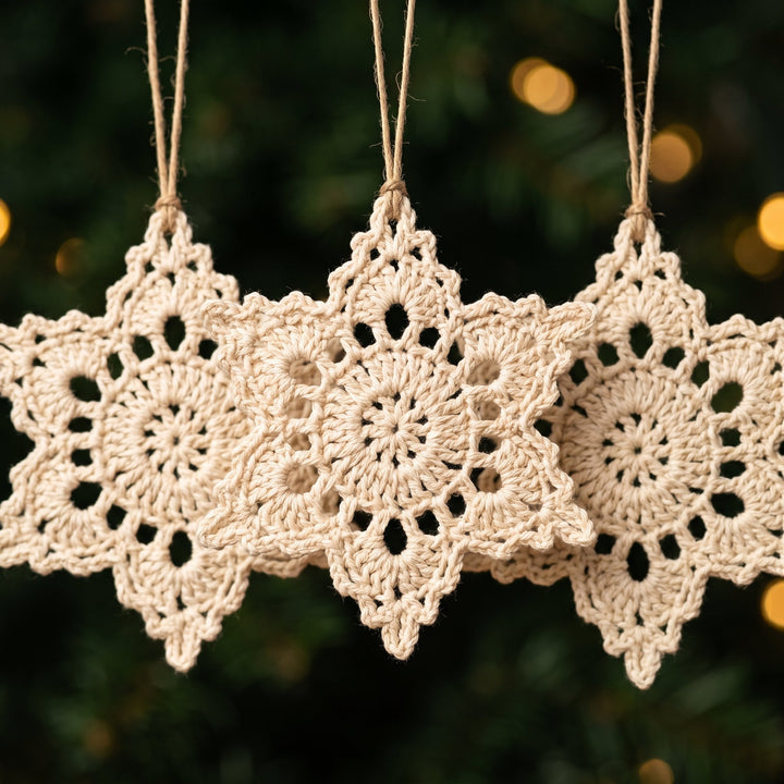 Lace Snowflake Crochet Ornament Pattern