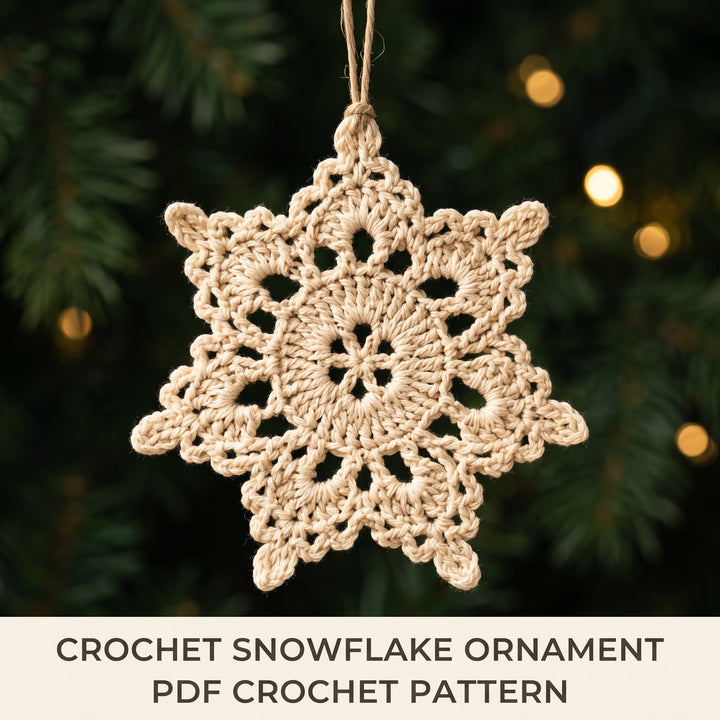 Lace Snowflake Crochet Ornament Pattern