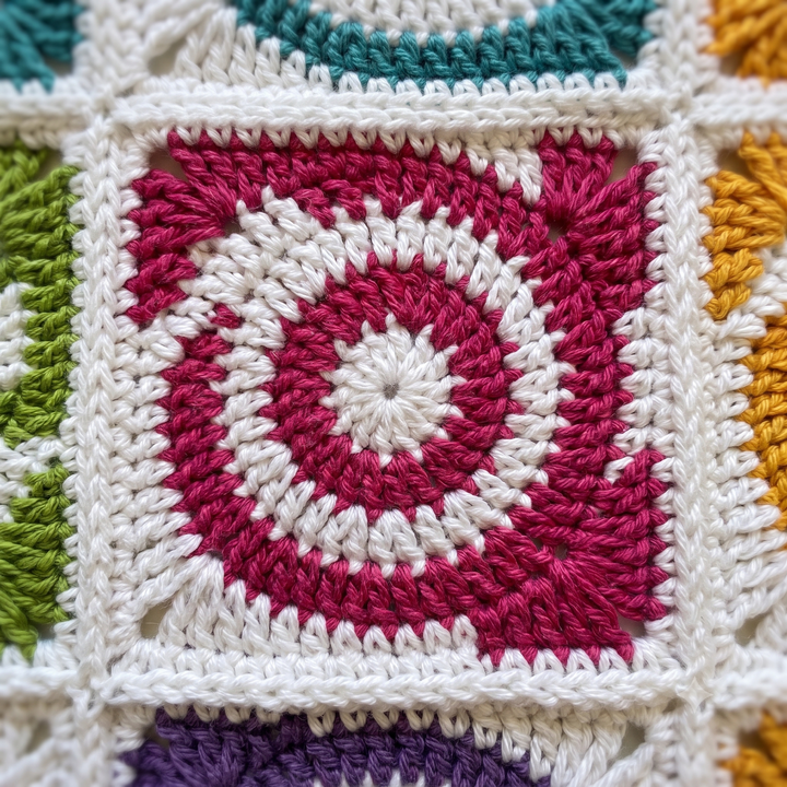 Spiral Granny Square Blanket Pattern