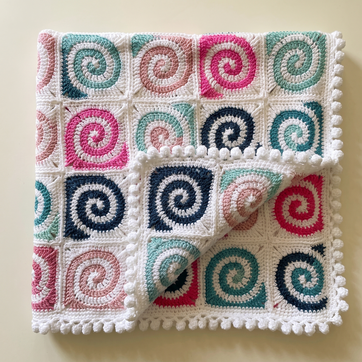 Spiral Granny Square Blanket Pattern