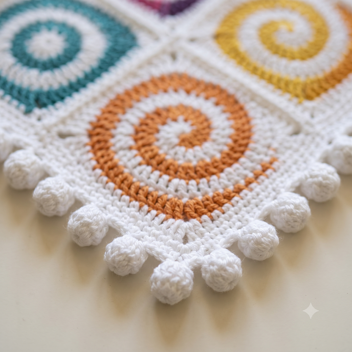 Spiral Granny Square Blanket Pattern